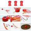20PCS Red Round Plastic Slide Parts Snapper Silicone Skirts and Rubber Tie Fixed Parts Saltwater Fishing Lure Accessories