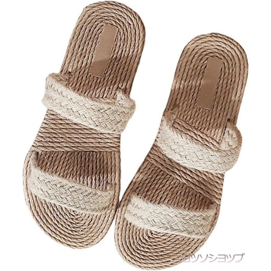 Flat Sandals, Linen Women s Slippers, Lightweight, Comfortable, Non-stuffy, Easy to Walk, Breathable, Odor Resistant, For Summer, Anti-Slip, Indoor