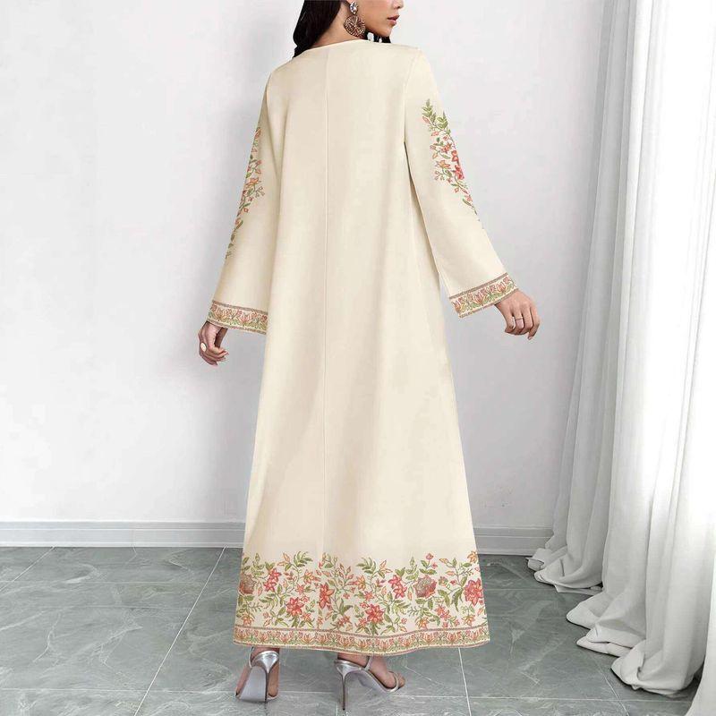 Printed Muslin Fashion Casual Loose Dress