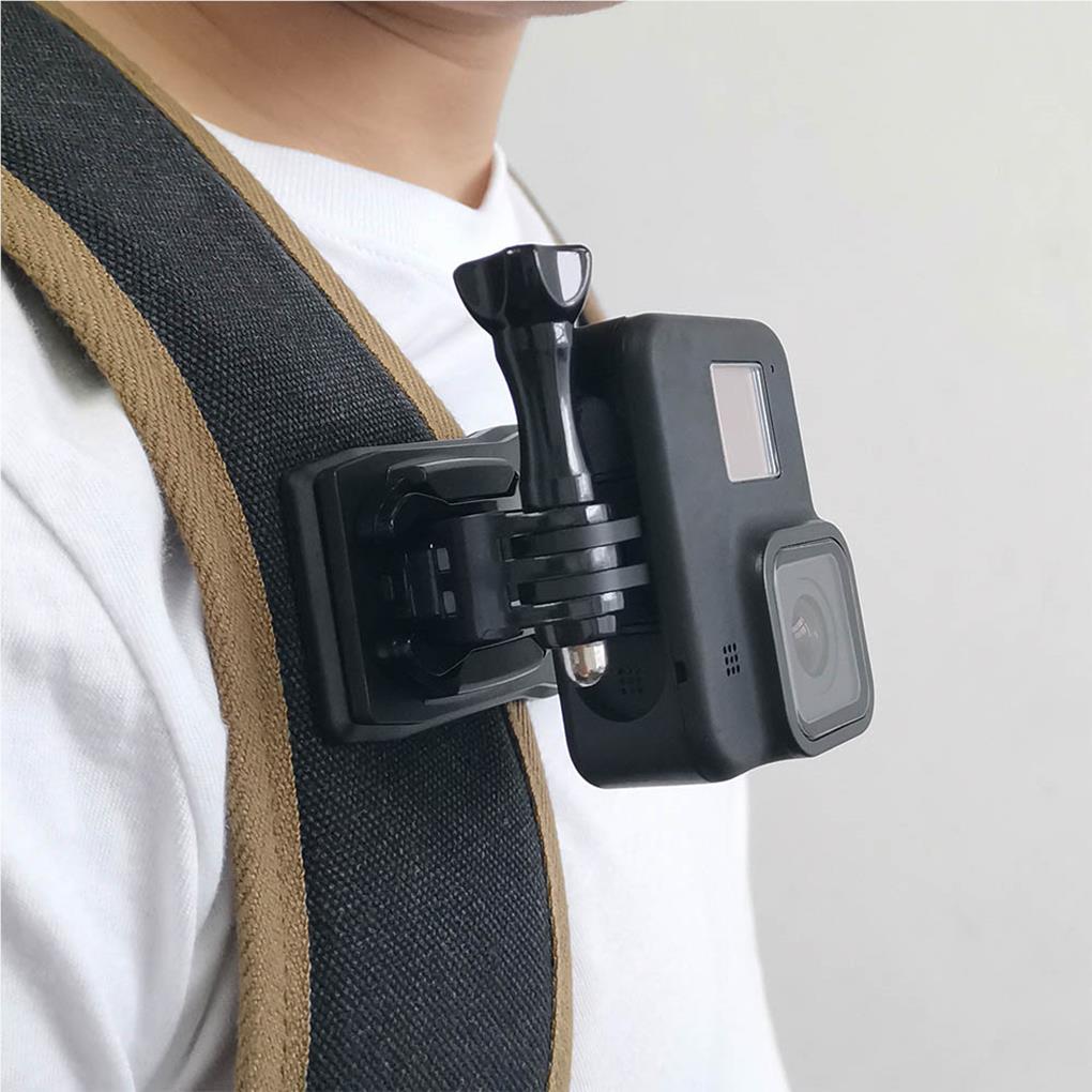 360-Degree Action Camera Clip Plastic Durable Shoulder Strap Clips Practical Cameras Fixing Clamp Backpack Bracket for Outdoor