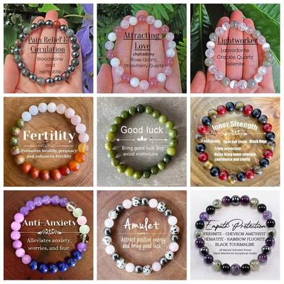 Pulsera clásica de piedra natural para aliviar el dolor y la circulación para hombres y mujeres, abalorios de piedra de moda, joyería creativa con cuerdas de la suerte y la riqueza