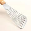 Stainless Steel Slotted Fish Turner Wooden Handle Flipping Frying Spatulas  Steak