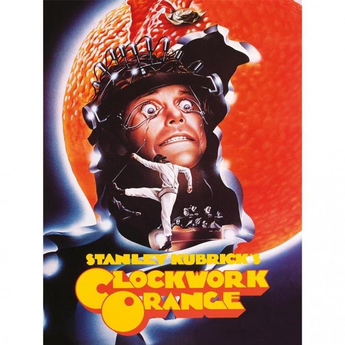 Clockwork Orange Peeling Framed Canvas Print