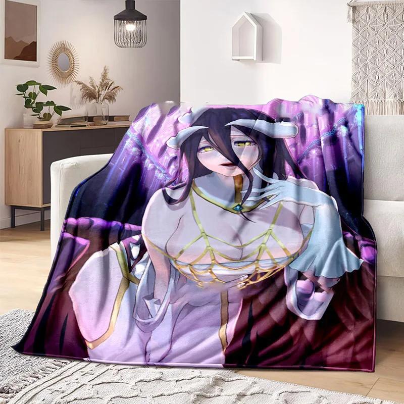 3D Print Anime Overlord Soft Plush Blanket, Flannel Blanket Throw Blanket for Living Room Bedroom Bed Sofa Picnic Cover