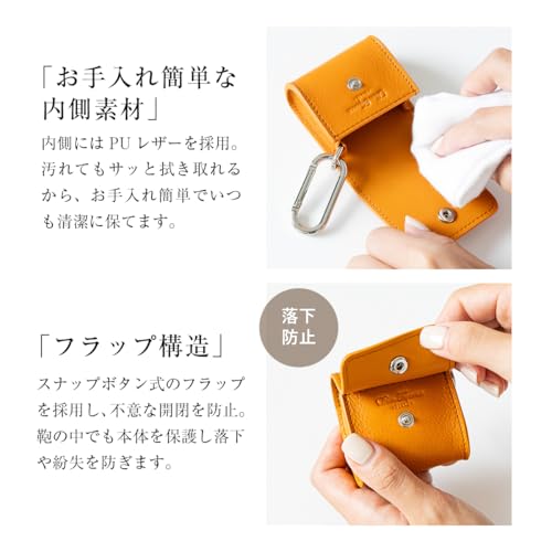 [Dom Teporna] Soundcore Liberty 5 and 4 Case Only, Genuine Leather Earphone Case, Anker Compatible, Full Protection, Charging While in Place, Carabine