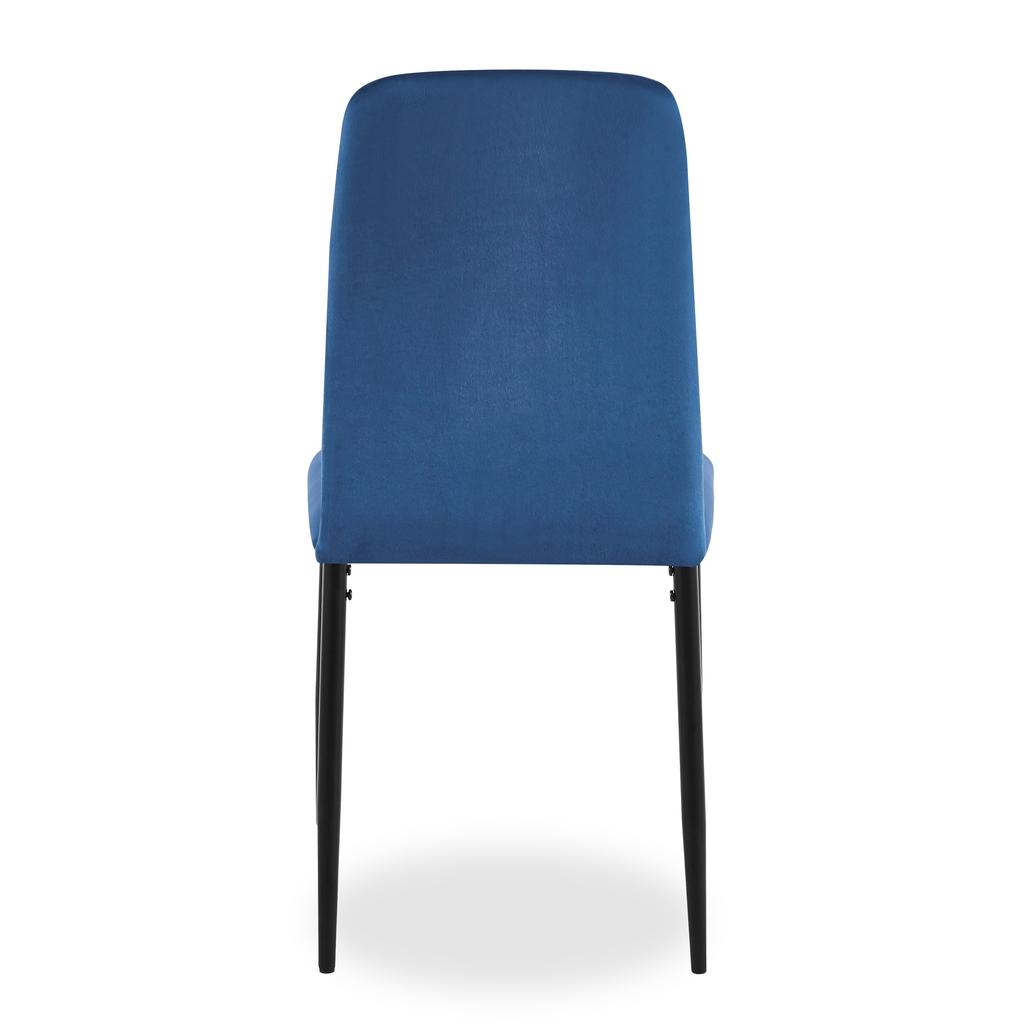 MAVERIK Velvet Navy Blue Upholstered Velvet Chair