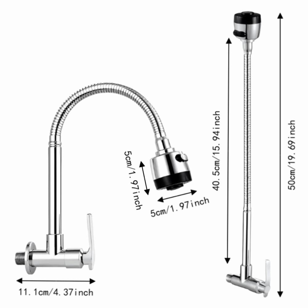 G1/2 Inch Thread Water Tap 360° Rotation Faucet Sprayer Head Modern Faucet Kitchen Sink