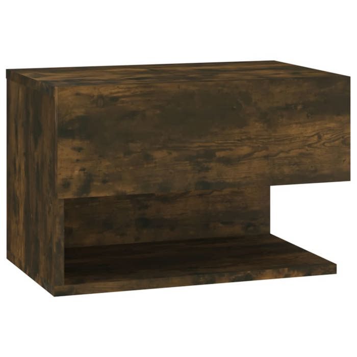 VidaXL Wall-mounted Bedside Table Smoked Oak 816946