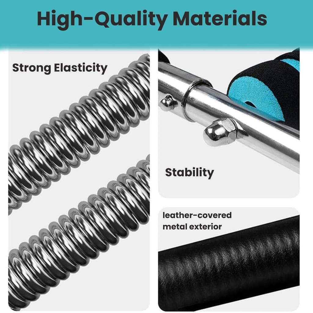 Three-Speed Adjustable U-Shaped Arm Exerciser With Foam Handle Spring Workout Bar Forearm Triceps Chest Expander Portable Fitness Equipment