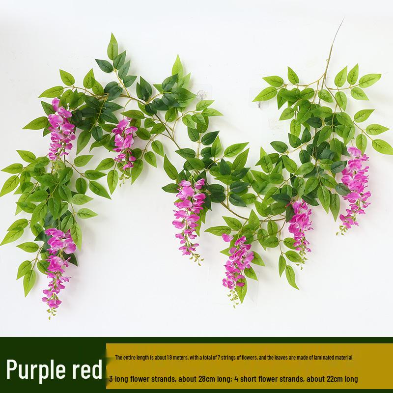 Wisteria Artificial Vine Hanging Flower Decoration for Ceilings and Pipe Covers