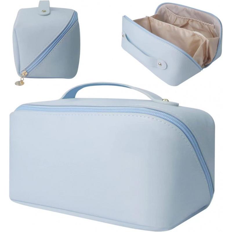 Stylish High-Grade PU Leather Makeup & Toiletry Travel Bag with Large Capacity