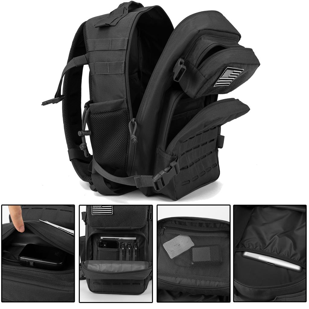 45L Backpack Outdoor Bag Fitness Backpack MOLLE Backpack Women's/Men's Hiking Survival Backpack Men's Dual Cup Holder