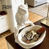 Talos 3D Printed Owl Storage Tray, Large Capacity & Branch Jewelry Tray for Earrings Keys Coins, Decorative Desktop Organizer Home Entrance