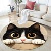 Tuxedo Cat Pattern Round rug,Carpet Rug for Living Room Bedroom Playroom ,Non-slip Floor Mat,Holiday Gifts and Birthday Gifts.