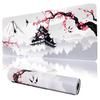 Japanese-style Cherry Blossom Large Mouse Pad Pink Non-slip Waterproof Office Game Table Pad 80x30x0.3mm