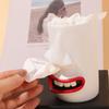 Handmade Funny Face Tissue Holder Desktop Ornament Humorous Atmosphere Facial Tissue Case Durable Novelty Unique Paper Organizer