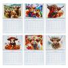 2026 Highland Cow Desktop Calendar & Annual Planner