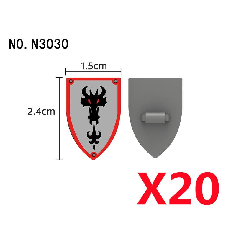 Medieval Castle Green Dragon Knight Building Blocks Figure Accessory Shield Vest Warhorse Cape Orc Flag Mount Wolf Toy Gift D123