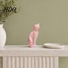Decorazione Gatto Durevole Scultura Gattino Stampata in 3D Ornamento Minimalista Design Geometrico Opaco