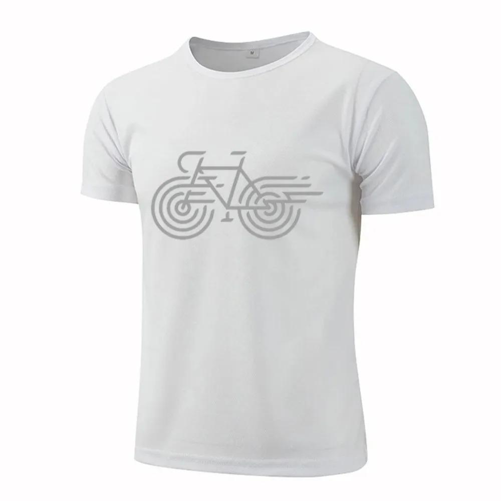 Intressant och enkel cykeltryckt t-shirt Högkvalitativ avslappnad andningsbar snabbtorkande herr jogging sport kortärmad 4XL
