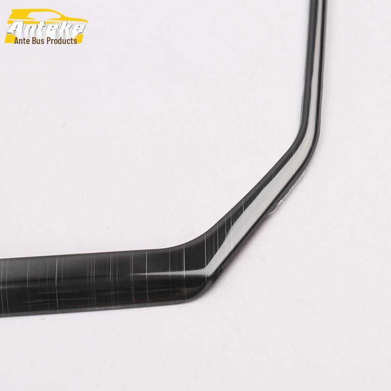 19 Lingdu Gear Lever U-Shaped Bright Ring Stainless Steel Center Console Cup Holder Decorative Sticker