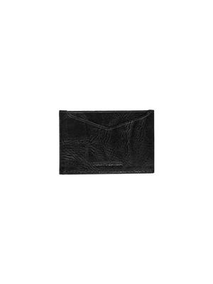 Mascolanza Italy Vegetable Leather Slim Business Card Wallet (black)