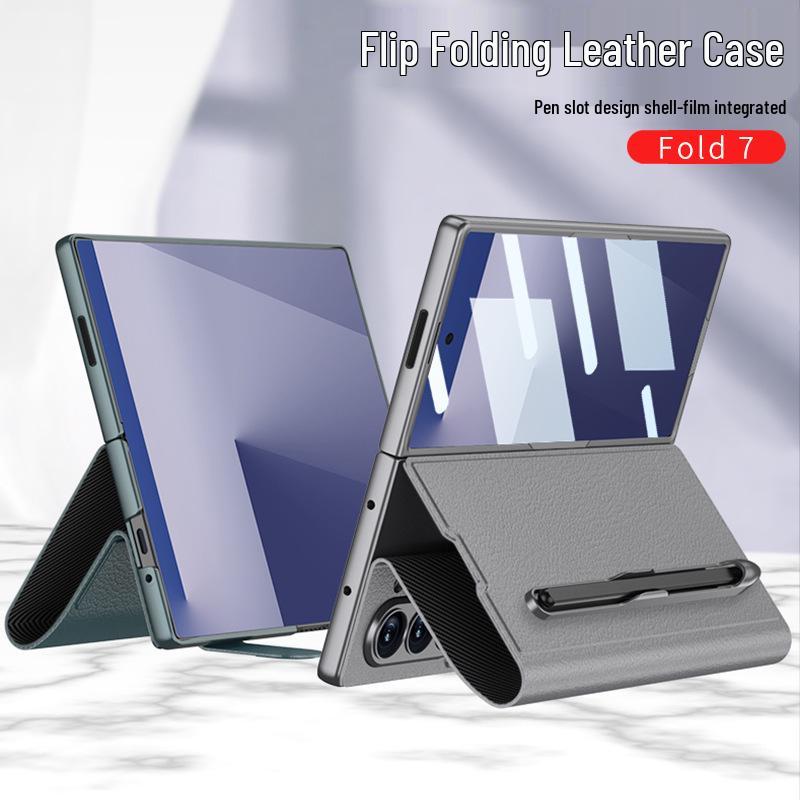 Samsung Z Fold7 Business Leather Flip Case: Full Coverage, Creative Design