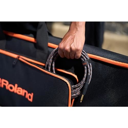 Roland CB-V61 Keyboard Bag for 61 Keys, Durable Carrying Bag with Customizable Interior, Backpack Straps, Large Capacity Pocket, Includes Three Keycha