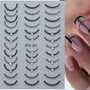 Strass 3D Linee Ondulate Argentate Adesivi per Unghie Decalcomanie Striscia Pizzo Perla Decorazioni per Nail Art Autoadesivi Gel Slider Manicure