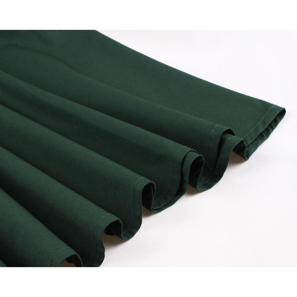 GMXIA Elegantní jednobarevné vintage společenské šaty s mašlí ke krku a středním rukávem