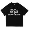 Reneé Rapp Bite Me Koszulka Retro Moda Damska Męska Odzież Retro Harajuku Wysokiej Jakości Ubrania VintageKoszulki