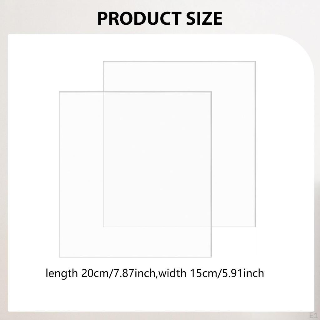 2 Pieces Acrylics Die Cuttings Plates Mats Clear .8x6 inch Essential Acrylic Backing Sheets for