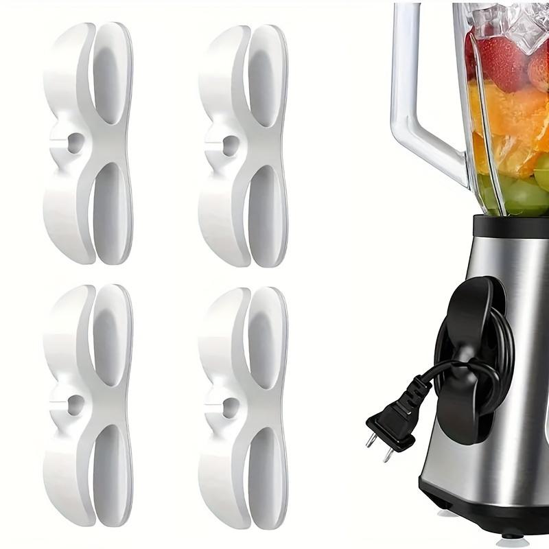 4pcs Power Cord Organizer, Wall Power Cord Wall Sticker Fixing Clip, Kitchen Storage Cord Organizer, Household Appliances and Cables Winder