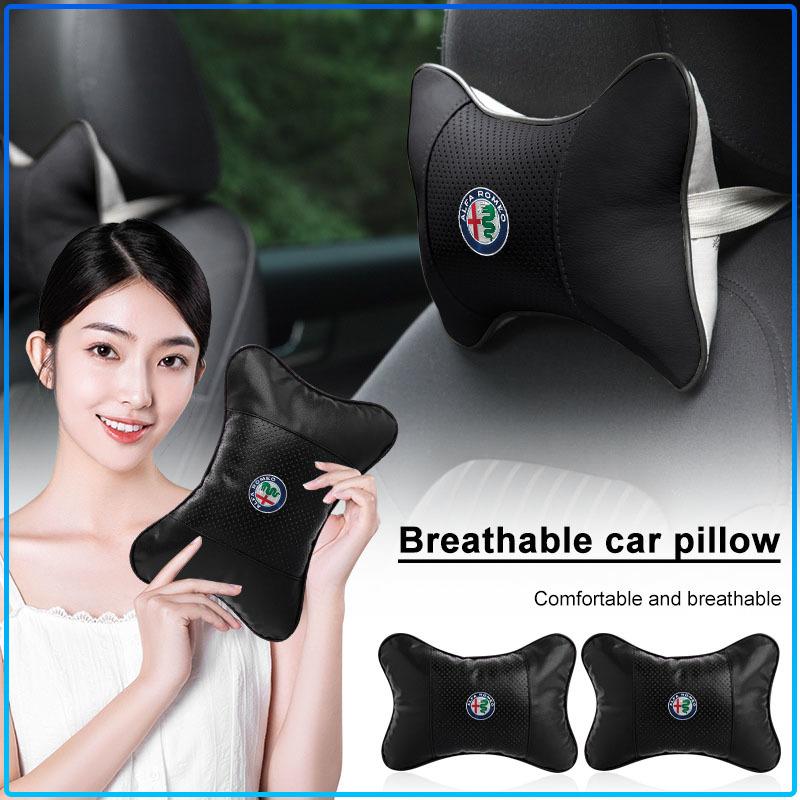 For Alfa Romeo 147 159 156 Giulietta Giulia Mito Spider Alpha Nheadrest 1/2Pcs Car Neck Pillows Car Headrest Cushion Support Seat Accessories