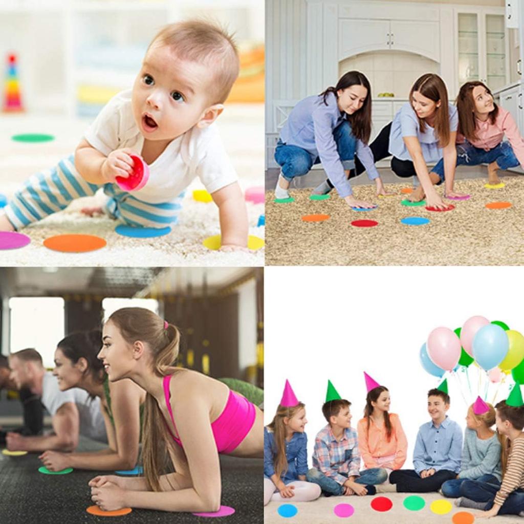 WELSTIK Spot Markers Carpet Markers for Classroom, 4" Rug Circles Marker Dots for Preschool, Kindergarten, and Elementary Teachers,9 Colors (36 Pack)