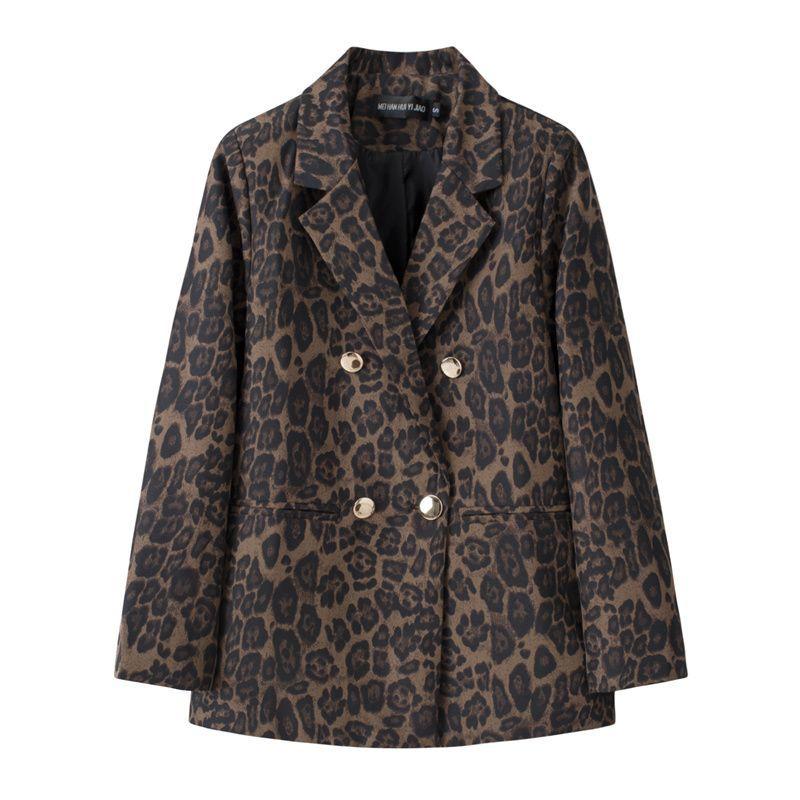 Blazer a Pied de Poule Blu e Bianco Stile Britannico da Donna con Bavero Elegante Cappotto Completo Nuova Collezione Outerwear per Performance