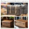 Antique Style Cupboard Hardware Set with Installation Screws Miniature Bronze Hinges & Lock Set Upgrades for Woodworking