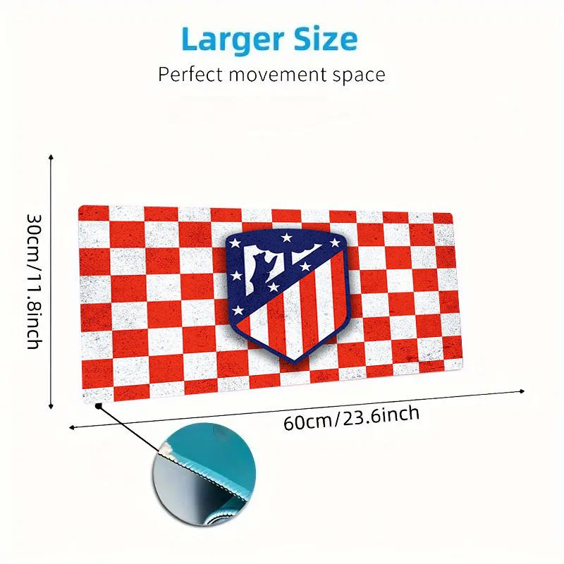 Atletico Madrid Color Mouse Pad Large Gaming Table Cushion Non-slip Laptop Tablet Big Mousepad XXL Mat Mini PC Playmat With Lock edge