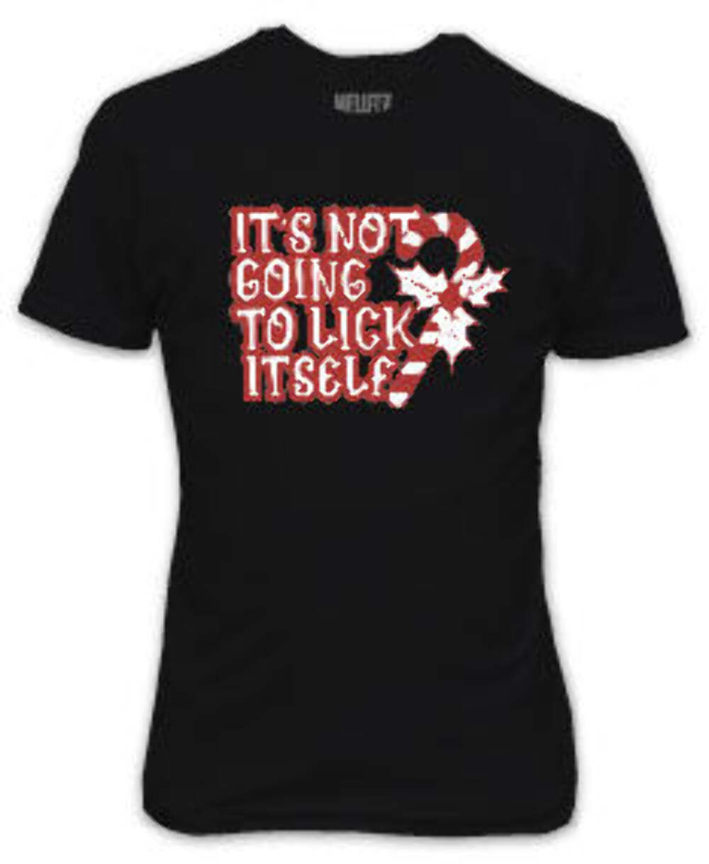It s Not Going to Lick Itself Funny Christmas T-Shirt S