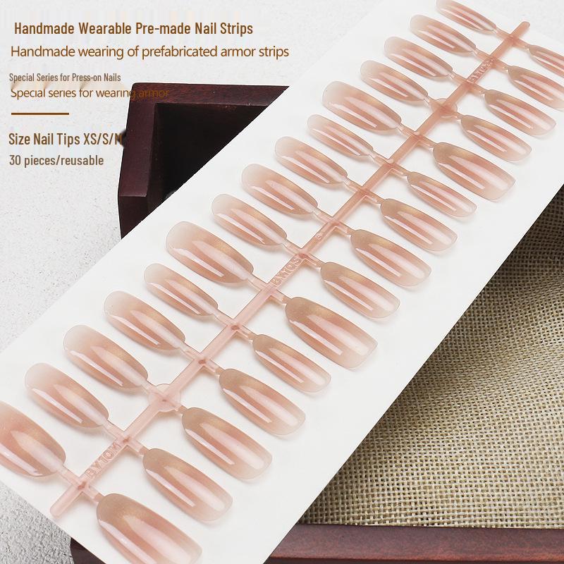 

Xiaohongshu Trendy Wearable Nail Patches: Handmade Nude Press-On Nails, Pre-Made Pieces, Stylish Ins-Inspired False Nails