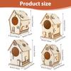 4Pcs DIY Birdhouse Kit Wood Birdhouse Craft Kit Inspire Creativity Birdhouse Making Kit Develop Hands on Skills Doodle Birdhouse