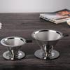 Stainless Steel Coffee Dripper Drip Cone Coffee Filter Reusable Coffee Filter Cup for Kitchen2‑4 Cups
