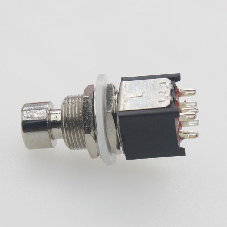 Interruttori a pedale per effetti per chitarra elettrica a 6 pin Pulsante di arresto di emergenza Pedale effetto chitarra Interruttore a pedale DPDT Resistente