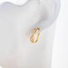 Korean Exquisite Micro-Pave Gold Hui Zi Round Earrings - Simple, Niche Fashion Design