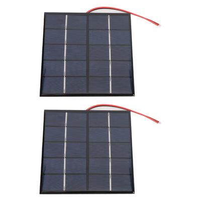 2 Stück 1,2W 5V Kleines Solarpanel DIY Polysilizium mit Elektronischem Draht für Telefon Tablet Kamera