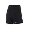 Li Ning Running Series Color Block Mid Waist Comfortable Breathable Versatile Straight Leg Sports Shorts Women Shorts Black AKSU958-1