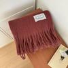 Keep your own money! Small fresh wool scarf for women's autumn and winter new Dongdaemun solid color warm scarf for couples