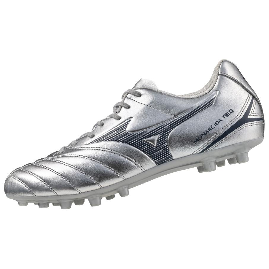 Mizuno Monarcida Neo 3 AG Rubber Short Studs Artificial Ground Anti Slip Wear Resistant Soccer Shoes Men's Silver Mizuno P1GA252604