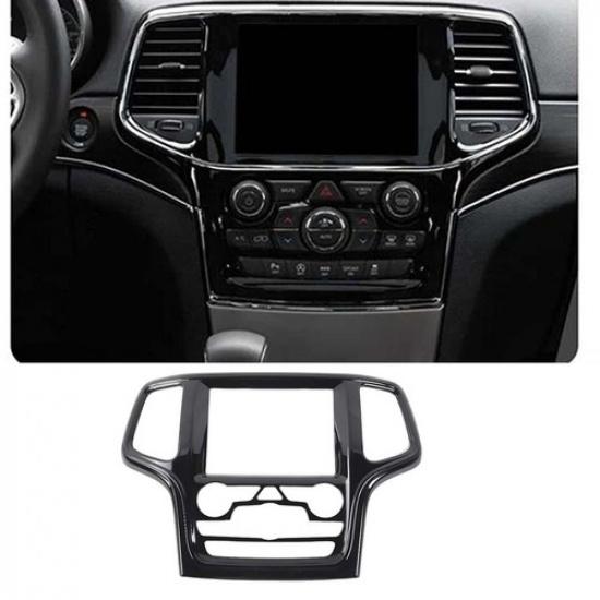 Gloss Black Center Radio Navigation Panel Cover For Jeep Grand Cherokee 2014-18