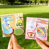 Lovely Creative Scene Sticky Notes with High Appearance and Cute Combination Collage Paper Stickers Student Kawai Stationery